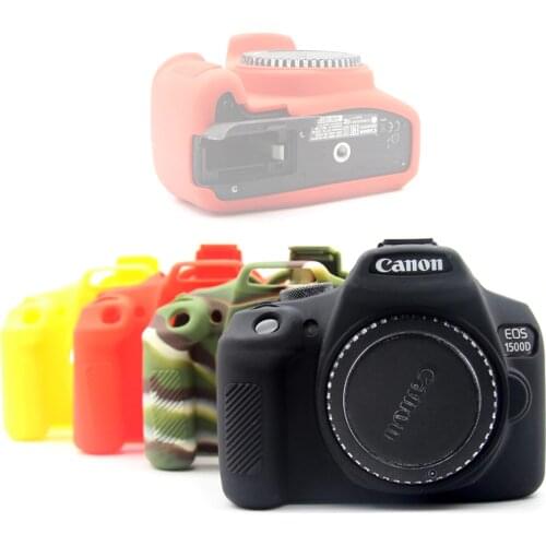 Rubber Silicon Case Soft Body Cover Protector Skin for Canon 1300D 1500D 2000D Rebel T6 T7 Kiss X80 X90 DSLR Camera