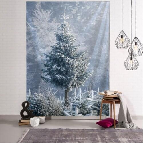 Christmas Fantasy scene tapestry home decoration tapestry Christmas tree Bohemian Christmas tree large size tapestry