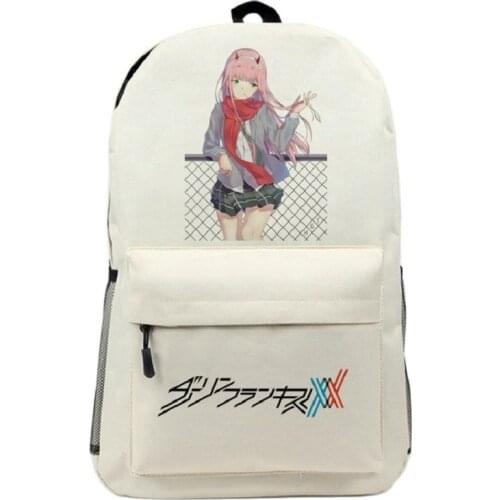 Unisex Anime DARLING in the FRANXX HIRO ZERO TWO ICHIGO GORO Rucksack Casual School Student Backpacks