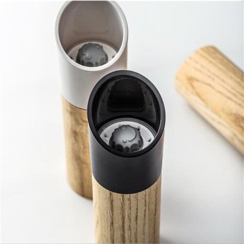 Nordic Wooden Salt And Pepper Grinder Portable Salt And Pepper Grinder For Spices Kitchen And Barbecue Utensils Kitchen Tools