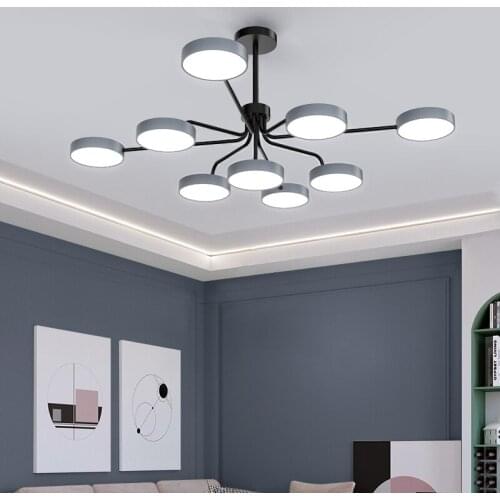 Modern creative 5/7/9 head gold, gray, white chandeliers 220v, suitable for living room bedroom hotel nordic wind lighting