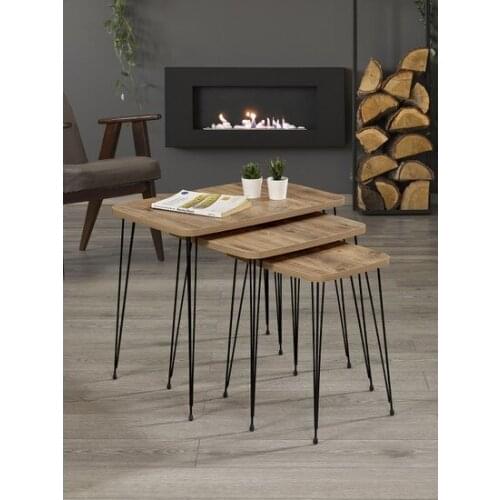 Modern Fancy Zigon Coffee table pcs set Atlantik Pine coffe table table basse
