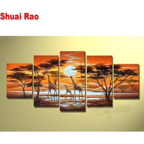 DIY Diamond Embroidery rhinestone Africa giraffe animals,square Diamond living room wall art Diamond painting cross stitch,needl