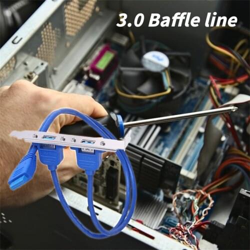 USB3.0 Baffle line 20Pin To Dual USB3.0 Baffle Cable Rear Chassis Baffle Connection Cable In Stock