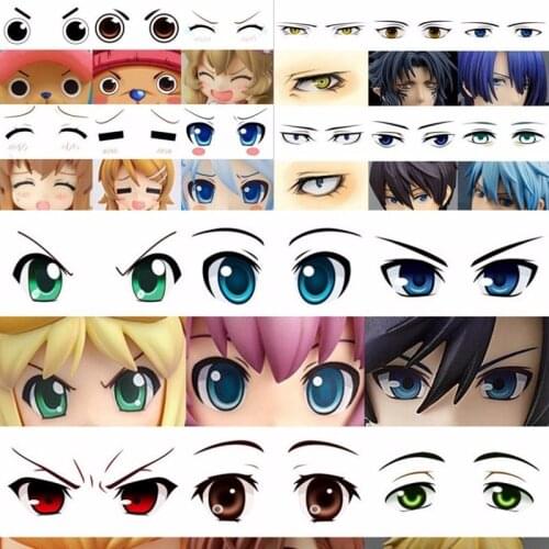 Water stickers, eyes 1pcs toys, eyes cute cartoon doll doll eye paste for DIY doll accessories cartoon