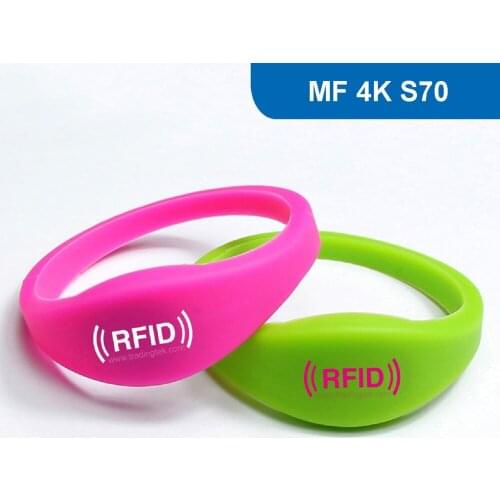 WB03 RFID Wristband for Access control and consumption NFC Bracelet ISO 14443A,13.56MHz 4KBYTE R/W with MF 4K S70 Chip