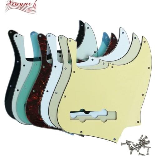 Pleroo Pickguard Customized for 10 Hole Screws 5 String Jazz Bass Guitar Pickguard Scratch Plate