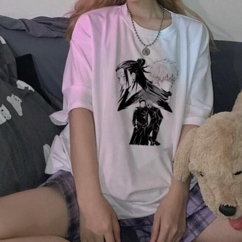 Jujutsu Kaisen Anime T-shirt Summer Harajuku Womens Tops Vintage Gothic Punk Streetwear y2k Tee Korean Style Fashion Clothing