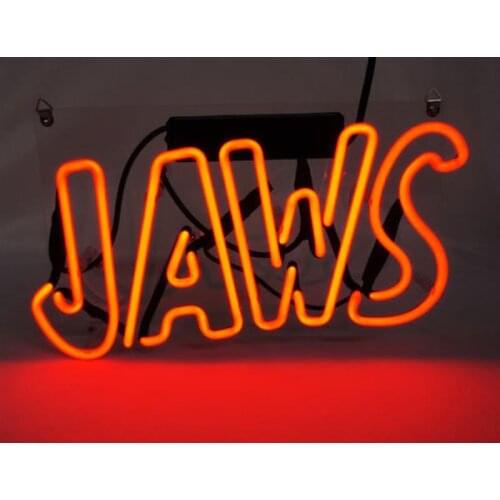 14“ Jaws Acrylic Custom Neon Light Lamp Sign Beer Bar Handmade Real Glass Decorate Home Wall Room Windows Tube Artwork