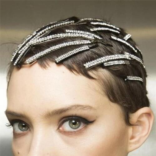 2020 new elegant Rhinestone two row retro hairpins womens girls' hairpins hairpins accessories hairpins hairpins headwear