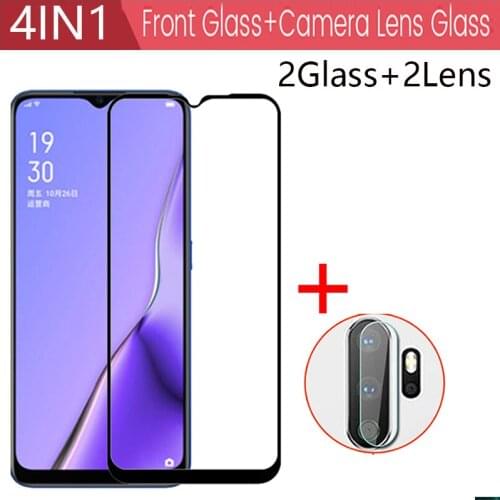 4-in-1 Camera + Tempered Glass For OPPO A9 2020 Screen Protector Glass On OPPO A5 2020 protective glass