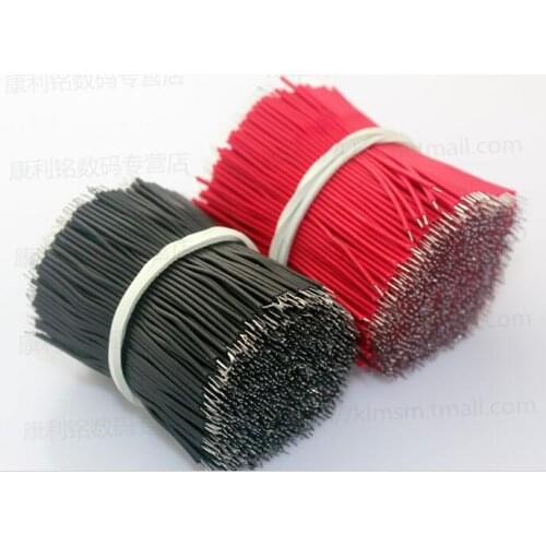400pcs Motherboard Breadboard Jumper Cable 24AWG Black And Red Electronic Wires Tinned 6cm Electronic Components Accessories