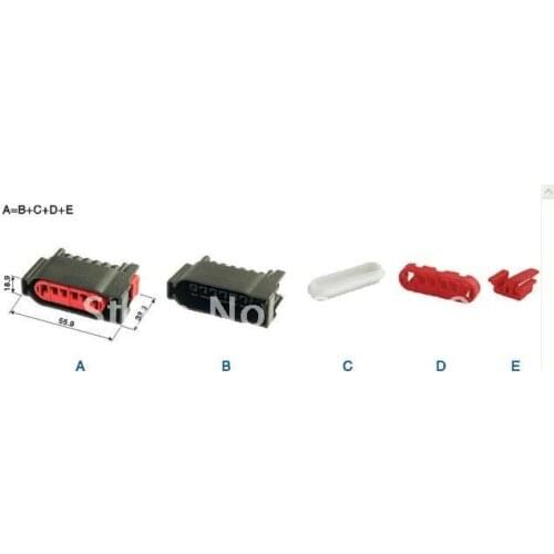 4M5T-14A464-FFA-L male Connector Terminal plug connectors jacket auto Plug socket female Connector 6-pin connector Fuse box