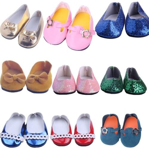 Doll Accessories, 15 Kinds of Bright Wafer Doll Shoes, For 43cm Bald Dolls And 18-inch American Dolls, The Best Gift For A Gener