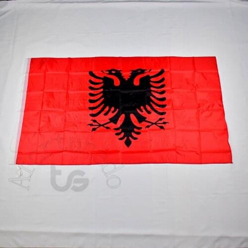 Albania 90*150cm Albanian flag Banner 3x5 Foot national flag for meet,Parade,party.Hanging,decoration