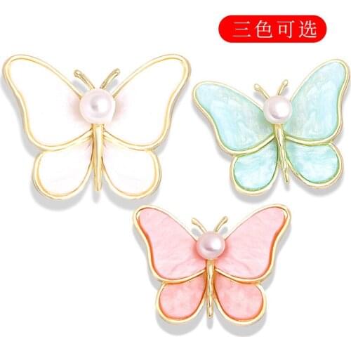 Deep sea Fritillaria Butterfly Brooch Luxurious natural shell exquisite pin fashion atmosphere elegant silk Brooch girl