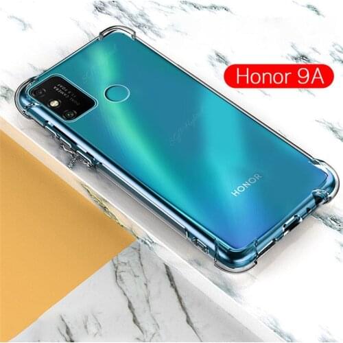 Clear Airbag Anti-fall phone case For huawei honor 9a 2020 soft TPU Silicone Shell for Huawei Honor 9A 9 a A back cover