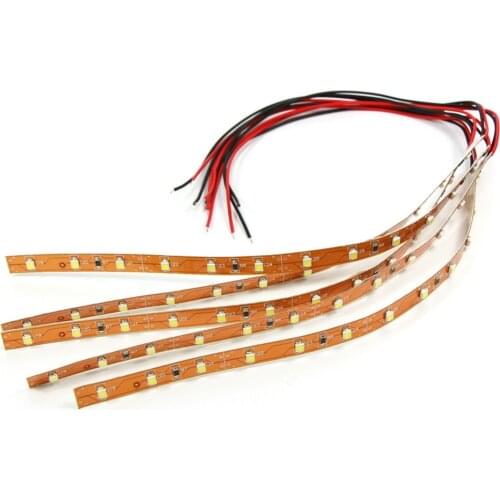 DD05 5pcs Prewired Strip Led Light Self-adhesive 12V ~ 18V 20CM LED Strip WARM White 12 LEDs Warm White/Bright White
