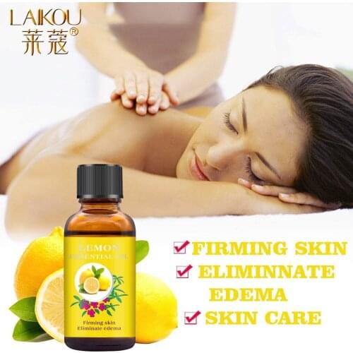 LAIKOU 30ML Lemon Massage Oil Relaxing Body Massage Scraping Essential Oil Relieve Fatigue Pure Natural Body Oils Skin Care