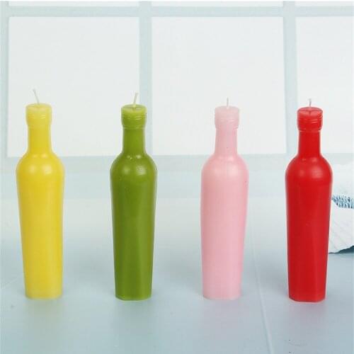 DIY Beer Wine Bottle Shape Chocolate Candle Mold Big Size Candle Moulds Clay Plaster Craft Casting Mould Home Decor