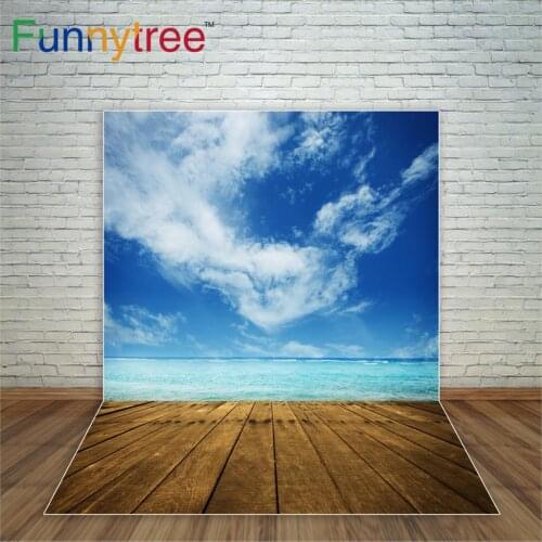 Funnytree photography backdropsBlue sky and white clouds photocall photography studio funds party