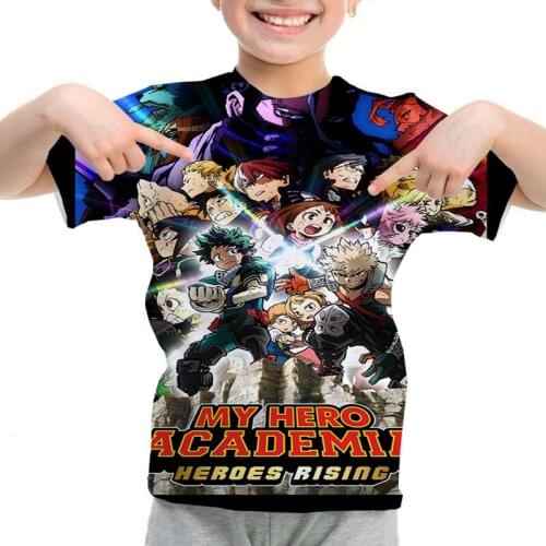 Anime T-Shirt My Hero Academia Katsuki Bakugo Print T shirt Boys Girls Streetwear Camiseta Boku no Hero Academia 3d Tshirt Tops