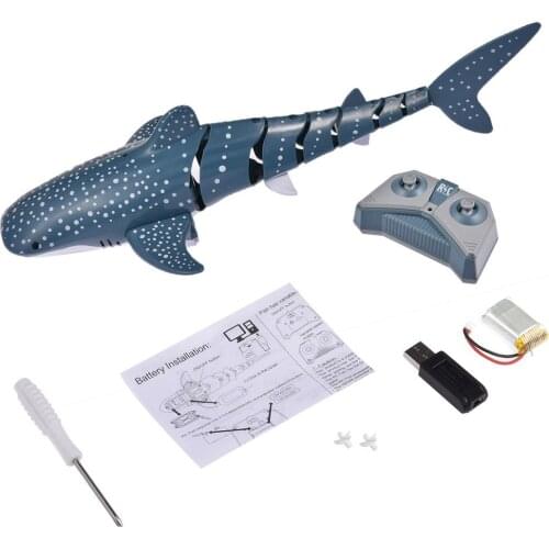 2.4G Remote Control Shark Toy 1:18 High Simulation Model RC Shark Boat Toy Swimming Pool Bathroom Toys For Children Gift