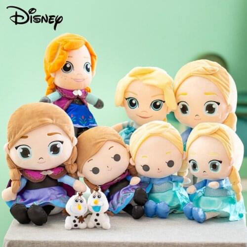 Disney Film Frozen Princess Elsa Anna Olaf Stuffed Plush Toy Cartoon Pendant Doll Children Birthday Christmas Gift Toy For Girls