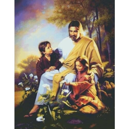 Jesus preaching Cross Stitch Kits Big picture Needlework Embroidery Crafts 14ct Unprinted DIY Arts Handmade Home Decor