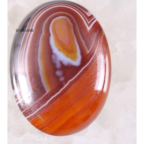 1Pair CAB Cabochon 22x30MM Oval Natural Stone Bead For Making Necklace Bracelet Earrings Brown Veins Onyx K537