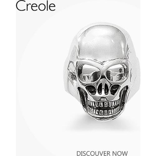 The Three-dimensional Ring Skull,2019 Brand New 925 Sterling Silver Rebel Street Fashion Jewelry Rock Gift For Women