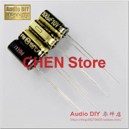 50PCS matsushita capacitor FM Series 10V100UF 5X11MM 100uF/10V ultra low internal resistance Electrolytic Capacitor 100uf 10v