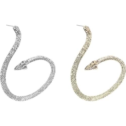 Retro Fashion Womens Earrings Animal Snake Shape Alloy Material Gold And Optional Jewelry Gift Direct Sales