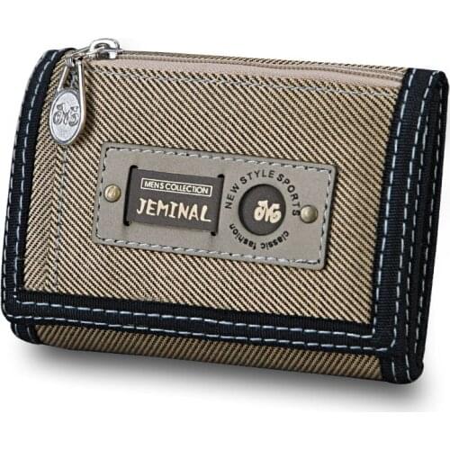 Men Wallets Hasp Zipper Canvas Male Purses Short Wallet Good Qaulity Cards ID Holder Money Bags Clutch Coin Purse Burse Pocket