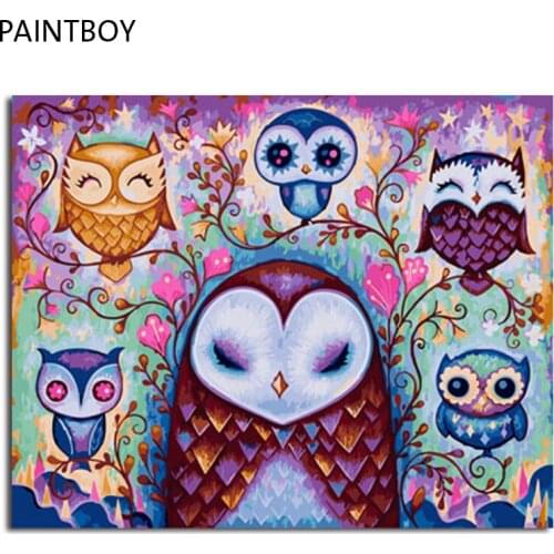 PAINTBOY Home Decoration DIY Canvas Oil Painting Framed Pictures Painting By Numbers Wall Art Painting&Calligraphy