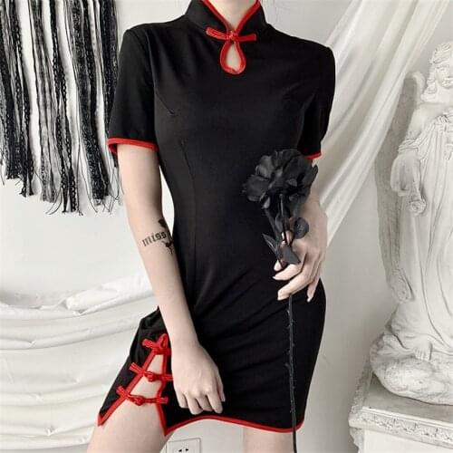 2021 New Women Sexy Chinese Traditional Clothing Qipao Dress Retro Slim Slit Cheongsam Modern Fashion Hanfu Dresses