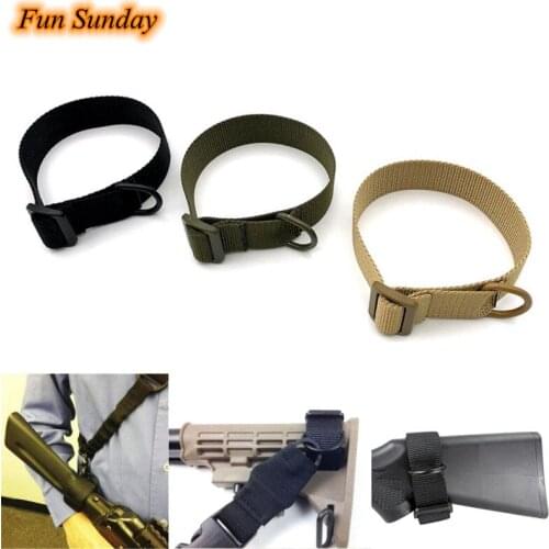Hunting Belt Nylon Multi Functional Portable Adjustable Safety Shoulder Strap Buttstock Attachment Mount Adapter Rifle H