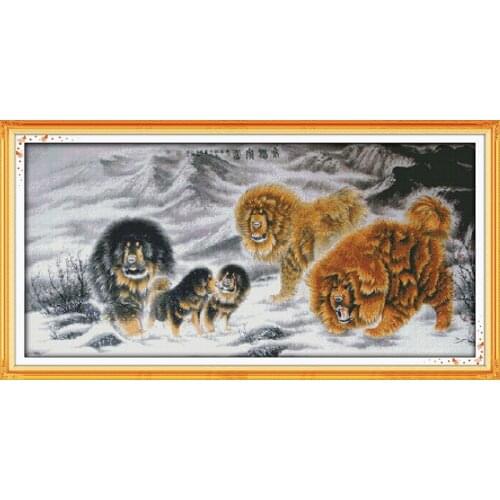 Polar bear Handmade gifts Home Decor Cross Stitch Kits Printed Canvas DMC Counted Cross-stitch set Chinese Embroidery Needlework