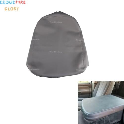 CloudFireGlory Armrest Center Console Lid Microfiber Leather Cover Trim Gray For Dodge Ram 2002 2003 2004 2005 2006 2007 2008