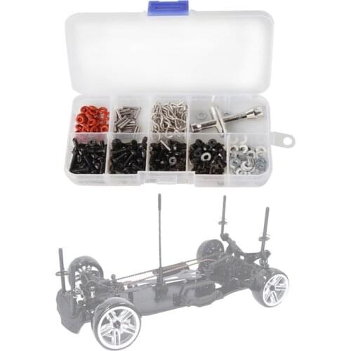 RC Car Screws Cross Wrench Sleeve Car Body Clip Pins Anti-slip O Shape Ring M3 M4 Pad Kit for 3Racing D3 SAKURA D4 XIS