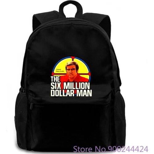 Six Million Dollar Man Retro Steve Austin Bionic Man TV Fan Youth Round Collar Customized backpack