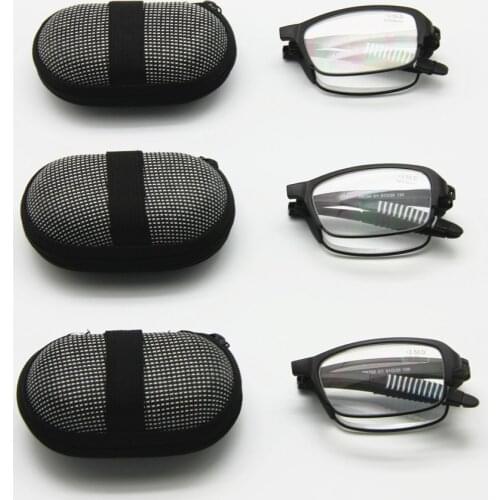 3 Pairs Pack Flexible Mini Folding Reading Glasses with Case, Foldable +RX +1.0 to +3.5 Presbyopia Hyperopia Pocket Reader