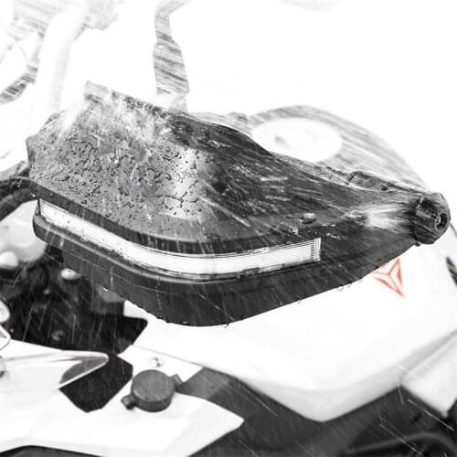 Universal Motorcycle Hand Protector With LED Light Protective Gear Modification Accessories Windproof Handle End Installation