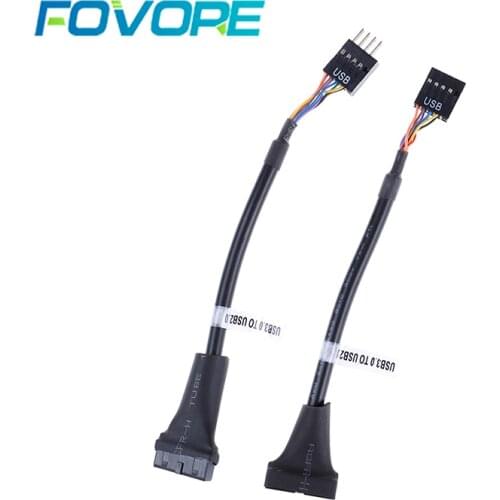 USB 3.0 20 Pin Male to USB 2.0 9 Pin Motherboard Female Cable USB Converter Adapter for cd-rom /floppy drive panel