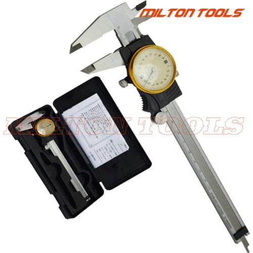 High Accuracy 0-150mm 6inch Stainless Steel hock Proof Dial Vernier Caliper Micrometer Measuring Tool