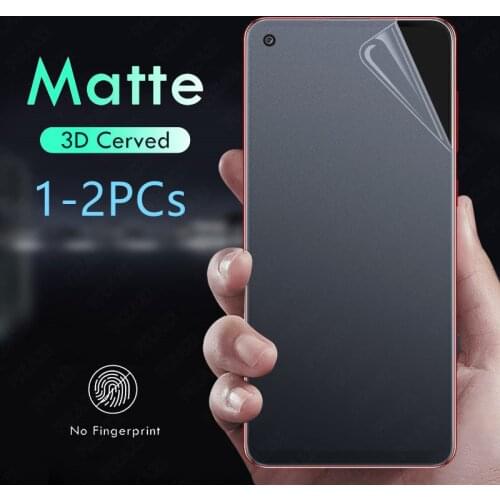 2PCs Full Cover Matte Screen Protector For Samsung A32 A12 A21s A10 A50 A52 A72 A31 Note 10 20 8 9 S21 S20 Frosted Hydrogel Film
