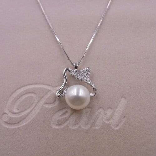 Sinya natural freshwater pearls pendant necklace in 925 sterling silver high quality biggest promotion for women
