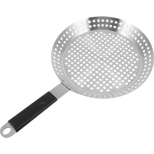 Durable Barbecue Plate Stainless Steel Grill Pan Grilling Topper for Home