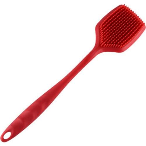 2 In 1 Multifunctional Brush for Silicone Body Long Handle Double-sided Bath Brush Back Massage Exfoliation Wisp for Body
