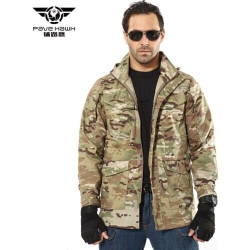 Army Fans M65 Tactical Windbreaker Coat Mens Outdoor Hunting Hiking Water Resistant Warm Jacket Camouflage Tactical Jacket Man